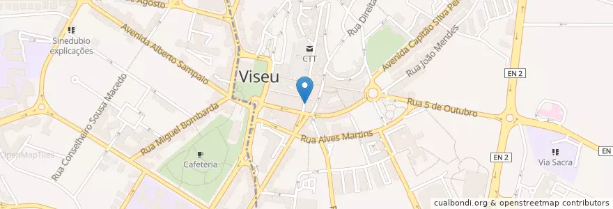 Mapa de ubicacion de Banco CTT en پرتغال, Centro, Viseu, Viseu Dão-Lafões, Viseu, União Das Freguesias De Viseu.