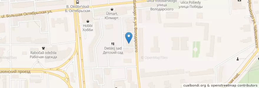 Mapa de ubicacion de Управление Пенсионного фонда по Кировскому р-ну en Russia, Central Federal District, Yaroslavl Oblast, Yaroslavsky District, Yaroslavl.