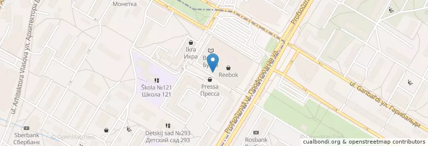 Mapa de ubicacion de Горздрав en روسیه, Центральный Федеральный Округ, Москва, Юго-Западный Административный Округ.