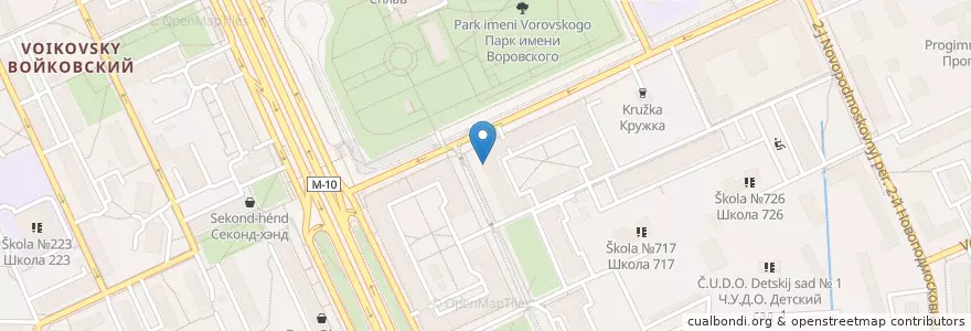 Mapa de ubicacion de Инвитро en 러시아, Центральный Федеральный Округ, Москва, Северный Административный Округ, Войковский Район.