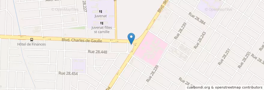 Mapa de ubicacion de Maquis Terminus en 布基纳法索, Centre, Kadiogo, 瓦加杜古.