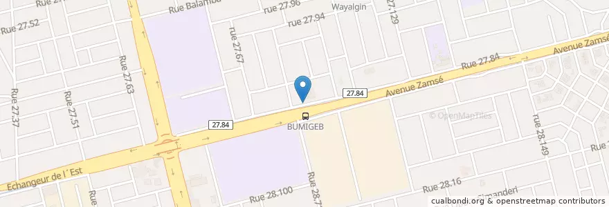 Mapa de ubicacion de Espace Monrimda Bar Restaurant en Burquina Faso, Centre, Kadiogo, Ouagadougou.