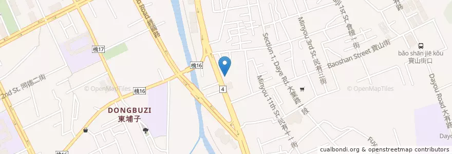 Mapa de ubicacion de 丁丁藥局 en Taïwan, Taoyuan, District De Taoyuan.