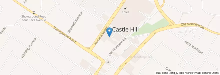Mapa de ubicacion de ChaTime Castle Towers Piazza en オーストラリア, ニューサウスウェールズ, The Hills Shire Council, Sydney.