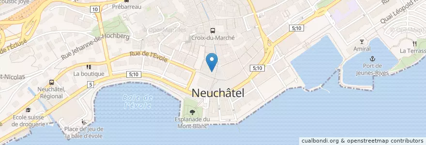 Mapa de ubicacion de Cercle National en 스위스, Neuchâtel, Lac De Neuchâtel (Ne), Neuchâtel.