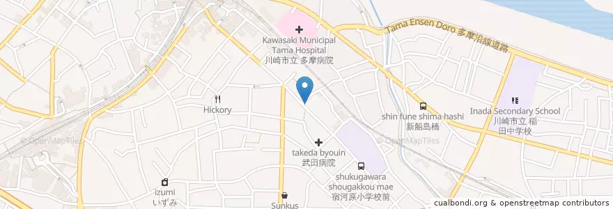 Mapa de ubicacion de 葵調剤薬局 en Япония, Канагава, Кавасаки, Тама.