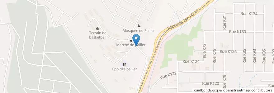 Mapa de ubicacion de Garbadromme de Pailler en 科特迪瓦, 阿比让, Adjamé.