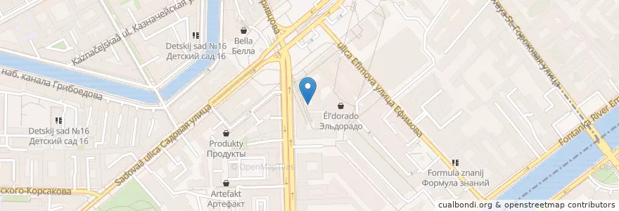 Mapa de ubicacion de Михайловская клиника en Russia, Northwestern Federal District, Leningrad Oblast, Saint Petersburg, Адмиралтейский Район, Сенной Округ.