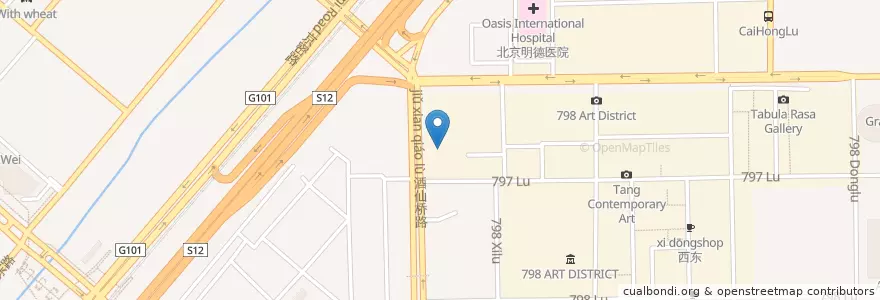 Mapa de ubicacion de 中国建设银行 en 中国, 北京市, 河北省, 朝阳区.