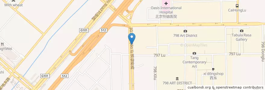 Mapa de ubicacion de 大山子路口南 en 中国, 北京市, 河北省, 朝阳区 / Chaoyang.