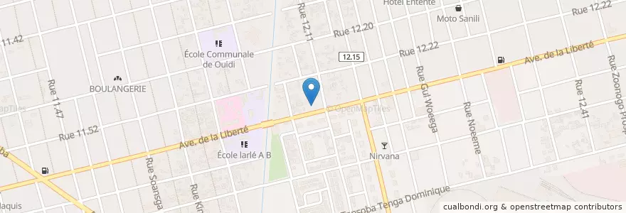 Mapa de ubicacion de Gare Teel-Taaba en Burkina Faso, Centre, Kadiogo, Ouagadougou.