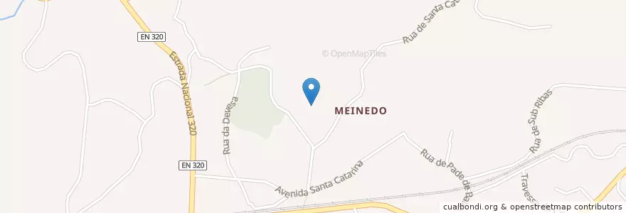 Mapa de ubicacion de Meinedo en Portekiz, Norte, Porto, Tâmega E Sousa, Lousada, Meinedo.