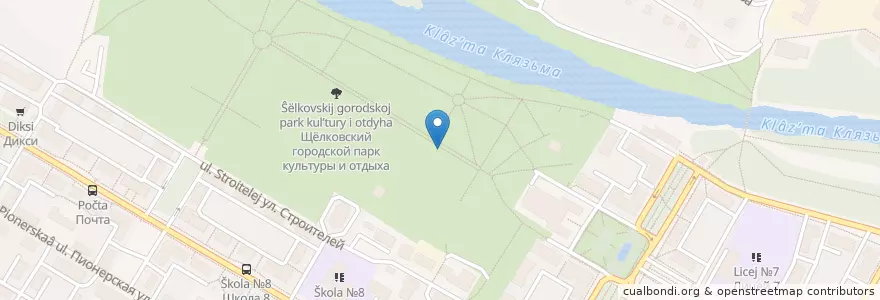 Mapa de ubicacion de 7D кинотеатр en ロシア, 中央連邦管区, モスクワ州, Городской Округ Щёлково.