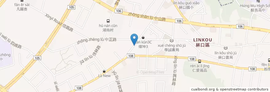 Mapa de ubicacion de GoStation en Taiwan, New Taipei, Linkou District.