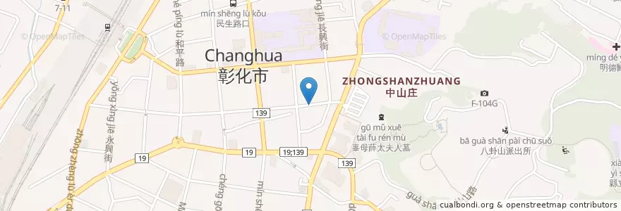 Mapa de ubicacion de 居酒屋 en 台湾, 台湾省, 彰化県, 彰化市.