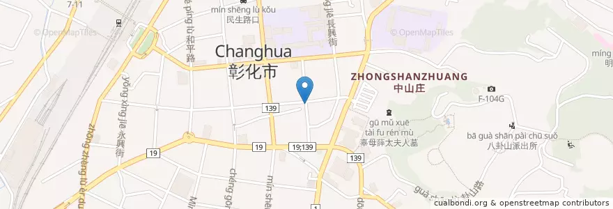 Mapa de ubicacion de loving Hut en Taïwan, Province De Taïwan, Comté De Changhua, Changhua.