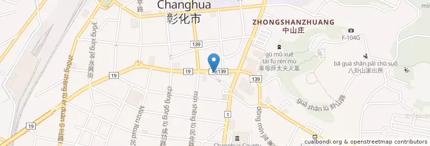 Mapa de ubicacion de 大佛計程車 en تايوان, مقاطعة تايوان, مقاطعة تشانغوا, 彰化市.