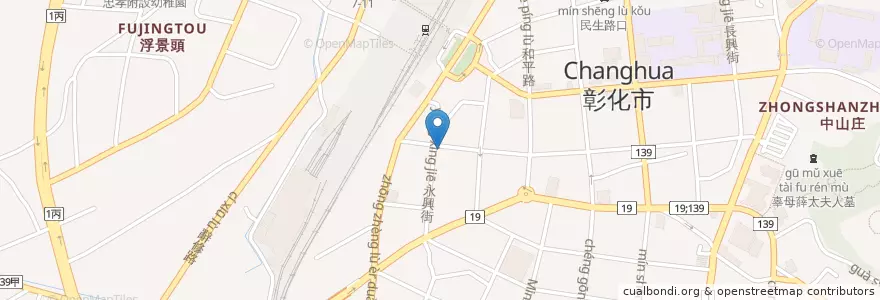 Mapa de ubicacion de 大原蒸餃 en Taïwan, Province De Taïwan, Comté De Changhua, Changhua.