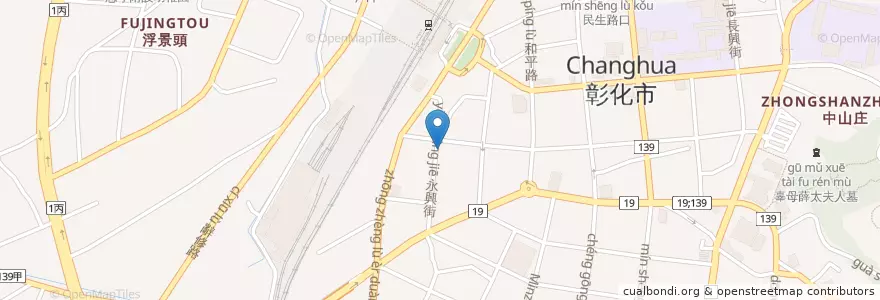 Mapa de ubicacion de Freedom Pub en Taiwán, Provincia De Taiwán, Condado De Changhua, 彰化市.