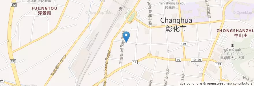 Mapa de ubicacion de 河馬品粥棧 en Тайвань, Тайвань, Чжанхуа, Чжанхуа.