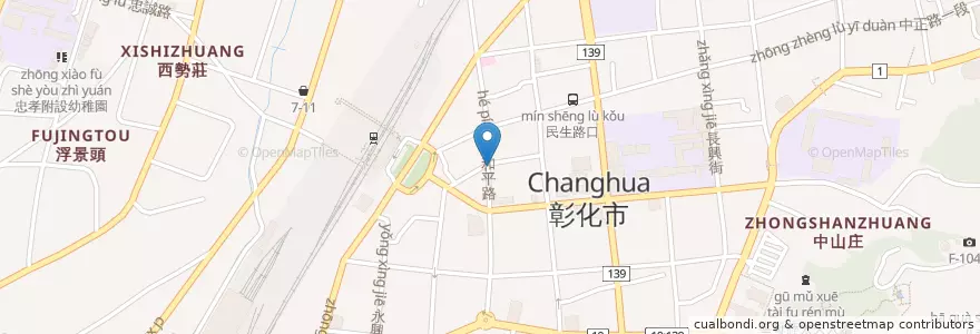 Mapa de ubicacion de 橘楓 網咖 en Taïwan, Province De Taïwan, Comté De Changhua, Changhua.