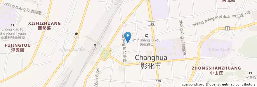 Mapa de ubicacion de 蔬食煮義 en Тайвань, Тайвань, Чжанхуа, Чжанхуа.