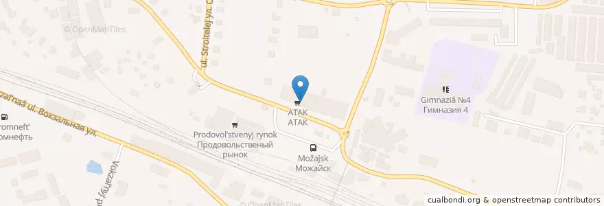 Mapa de ubicacion de Mybox en Rússia, Distrito Federal Central, Oblast De Moscou, Можайский Городской Округ.