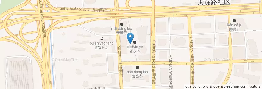 Mapa de ubicacion de 雕刻时光咖啡学院 en China, Pekín, Hebei, 海淀区.
