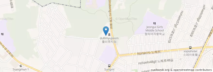 Mapa de ubicacion de 둘리도서관 en 韩国/南韓, 首尔, 道峰區.