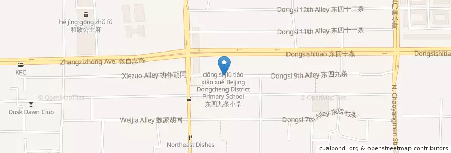 Mapa de ubicacion de Weather Bar en China, Peking, Hebei, 东城区.