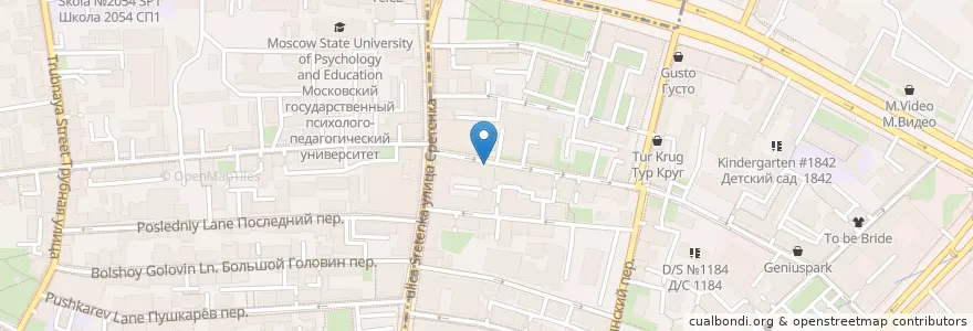 Mapa de ubicacion de Клер en Russland, Föderationskreis Zentralrussland, Moskau, Zentraler Verwaltungsbezirk, Красносельский Район, Мещанский Район.