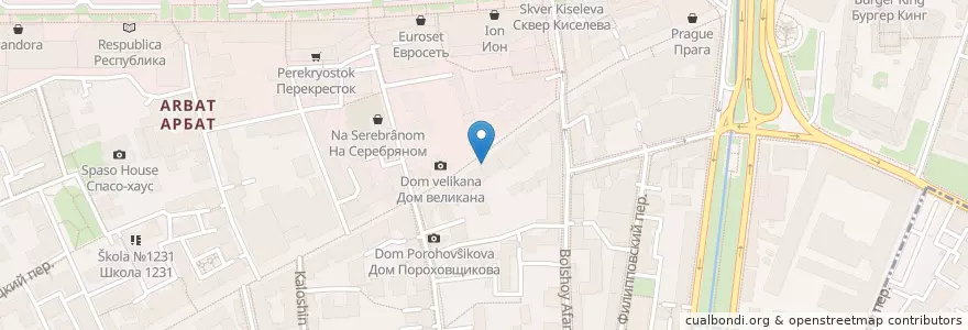 Mapa de ubicacion de Taksim en Россия, Центральный Федеральный Округ, Москва, Центральный Административный Округ, Район Арбат.
