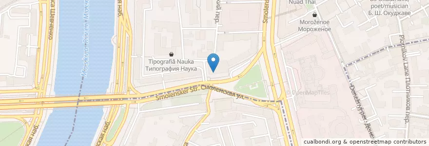 Mapa de ubicacion de ChinaBlue en ロシア, 中央連邦管区, モスクワ, Центральный Административный Округ, Район Арбат.