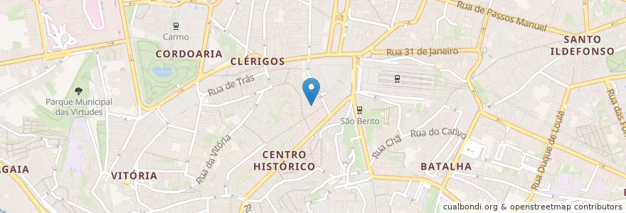 Mapa de ubicacion de Estrella Galicia en 포르투갈, 노르트 지방, Área Metropolitana Do Porto, 포르투, Porto, Cedofeita, Santo Ildefonso, Sé, Miragaia, São Nicolau E Vitória.