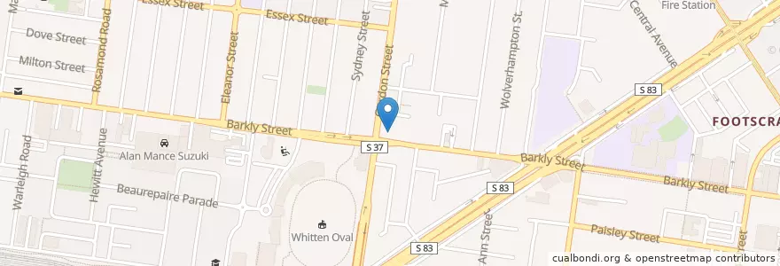 Mapa de ubicacion de Master Hand Car Wash en Australia, Victoria, City Of Maribyrnong.