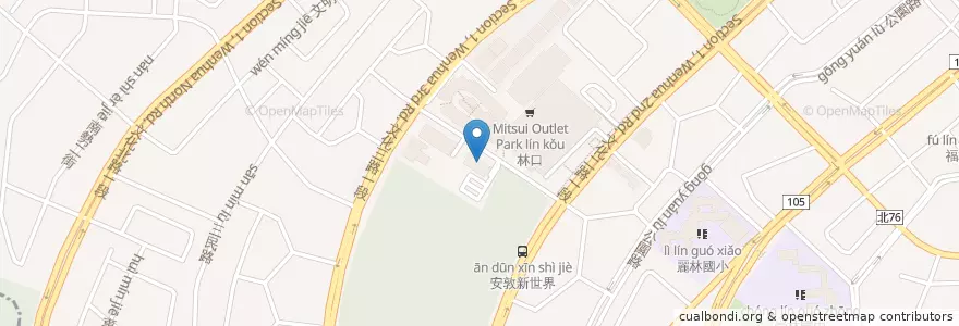 Mapa de ubicacion de 新北市林口區衛生所 en Taiwan, New Taipei, Linkou District.