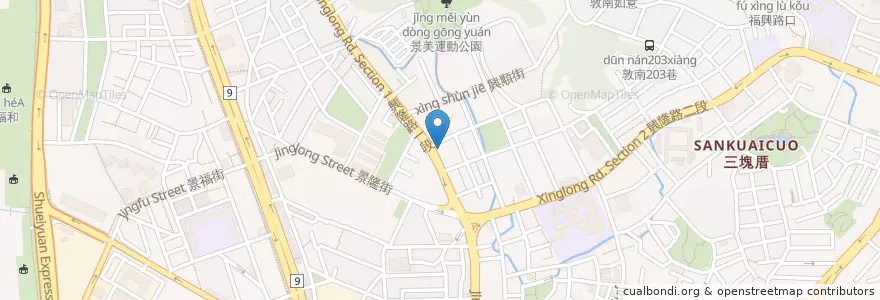 Mapa de ubicacion de 達美樂 en 臺灣, 新北市, 臺北市, 文山區.