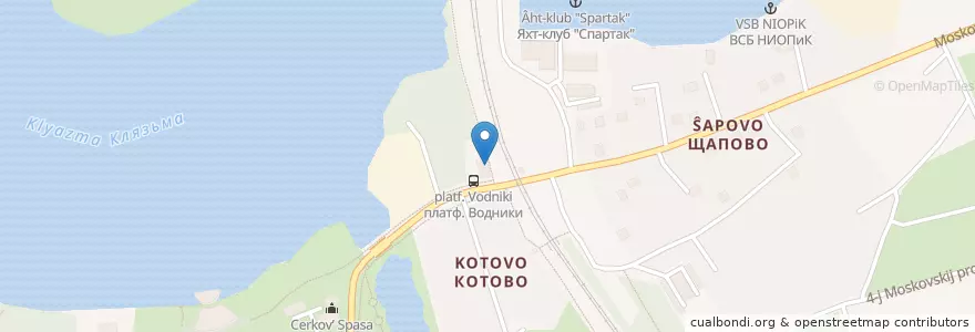 Mapa de ubicacion de Станция en 러시아, Центральный Федеральный Округ, Московская Область, Городской Округ Долгопрудный.