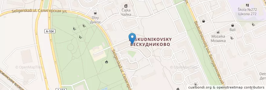 Mapa de ubicacion de Горница-Узорница en Russia, Central Federal District, Moscow, Northern Administrative Okrug, Beskudnikovsky District.