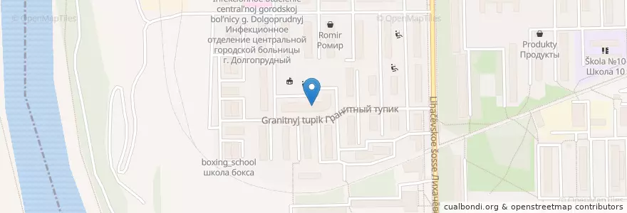 Mapa de ubicacion de Детский сад "Божья коровка" en Russia, Central Federal District, Moscow Oblast, Dolgoprudny.