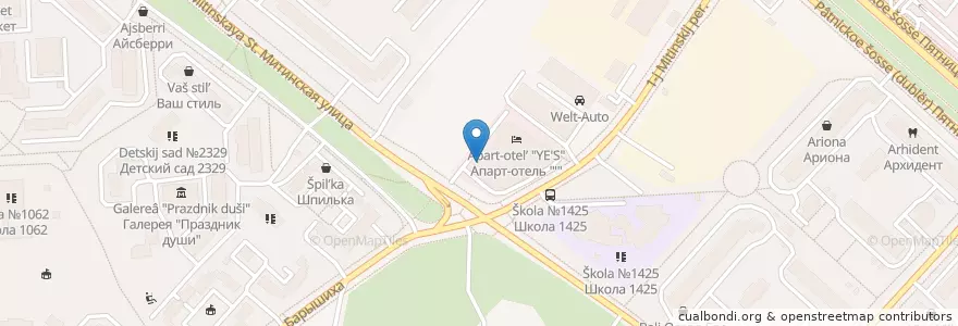 Mapa de ubicacion de Центр эстетической медицины Доктора Пак en Rússia, Distrito Federal Central, Москва, Северо-Западный Административный Округ, Район Митино.