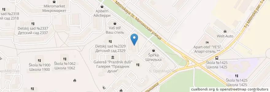 Mapa de ubicacion de Альфа en Rusland, Centraal Federaal District, Moskou, Северо-Западный Административный Округ, Район Митино.
