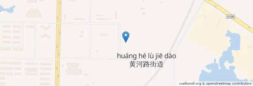 Mapa de ubicacion de 黄河路街道 en 中国, 青海省, 海西モンゴル族チベット族自治州, 格尔木市, 郭勒木德镇, 黄河路街道.