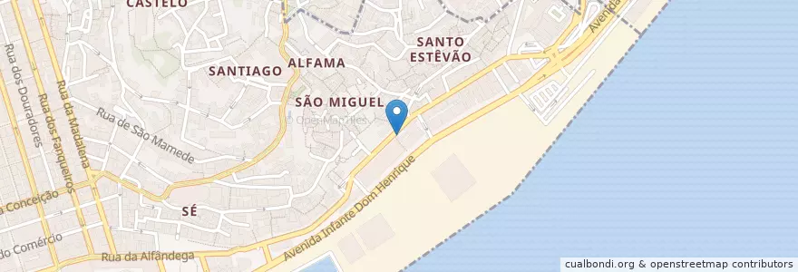 Mapa de ubicacion de Travessa do Fado en Portugal, Lisbonne, Grande Lisboa, Lisbonne, Santa Maria Maior.