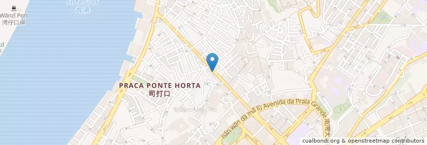 Mapa de ubicacion de 工商銀行(新馬路議事亭分行) en 中国, 澳門, 广东省, 澳門市, 珠海市, 香洲区.