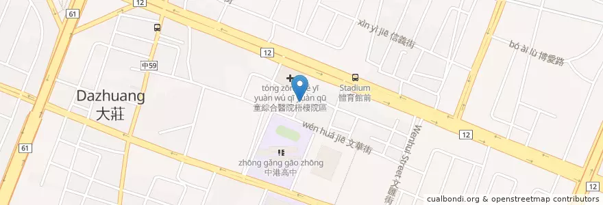 Mapa de ubicacion de 月見堂丼飯 en 臺灣, 臺中市, 梧棲區.