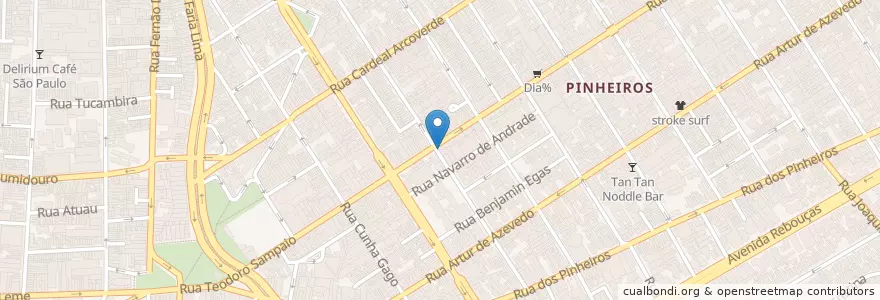 Mapa de ubicacion de Ponto de Táxi Comum en Brezilya, Güneydoğu Bölgesi, Сан Паулу, Região Geográfica Intermediária De São Paulo, Região Metropolitana De São Paulo, Região Imediata De São Paulo, Сан Паулу.