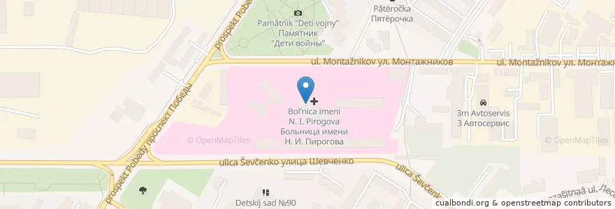 Mapa de ubicacion de Региональный сосудистый центр en ロシア, 沿ヴォルガ連邦管区, オレンブルク州, オレンブルク管区.