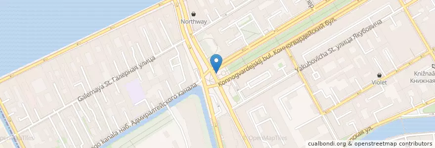 Mapa de ubicacion de Берлога en Rusland, Северо-Западный Федеральный Округ, Oblast Leningrad, Sint-Petersburg, Адмиралтейский Район, Адмиралтейский Округ.