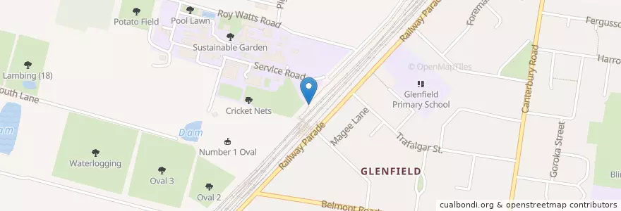 Mapa de ubicacion de Bike Locker - Glenfield Station en オーストラリア, ニューサウスウェールズ, Campbelltown City Council, Sydney.